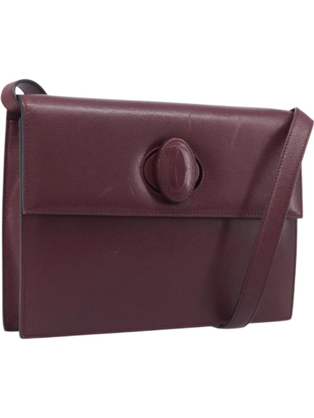 Cartier Must Line Shoulder Bag Leather Bordeaux Gold